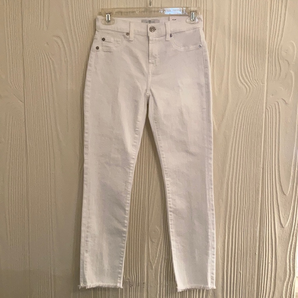 7 For All Mankind Slim White Jeans